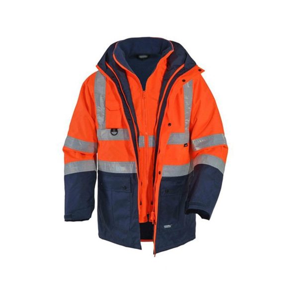 Turuncu Lacivert Kışlık Parka Kod 004